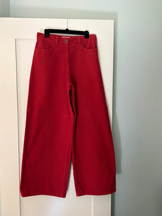 The Row Pants - The Row Red Corduroy Jeans